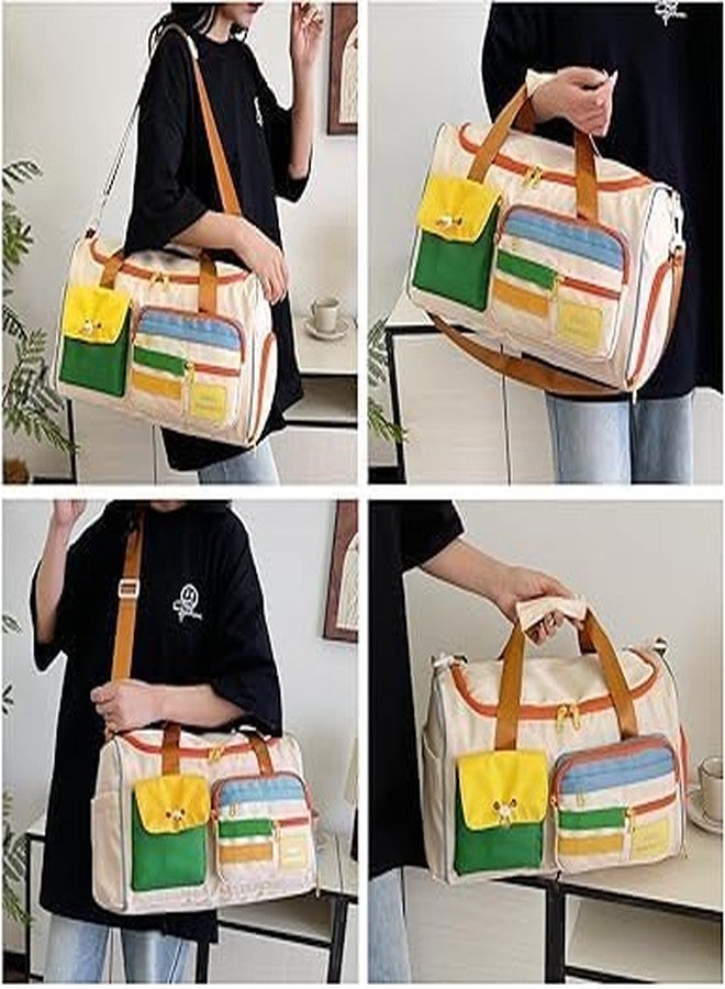 TAGUDA Travel Duffel Bag, Lightweight Carry on Weekender Bag Shoulder Bag for Gym Sports Shopping Business Travel Bag Handbag with Shoe Compartment for Outdoor Travel - Image 2